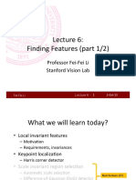 Lecture 6: Finding Features (Part 1/2) : Professor Fei - Fei Li Stanford Vision Lab