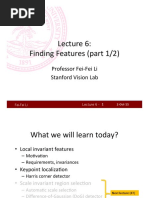 Lecture 6: Finding Features (Part 1/2) : Professor Fei - Fei Li Stanford Vision Lab