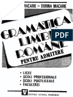 Gramatica Limbii Romane pentru admitere, Macarie, 1993