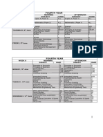 Internal Exam Timetable( 1st - 4th)