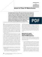 Early Timely Treatment of Class III Malocclusion