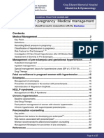 Hypertension in Pregnancy: Medical Management: This Document Should Be Read in Conjunction With The