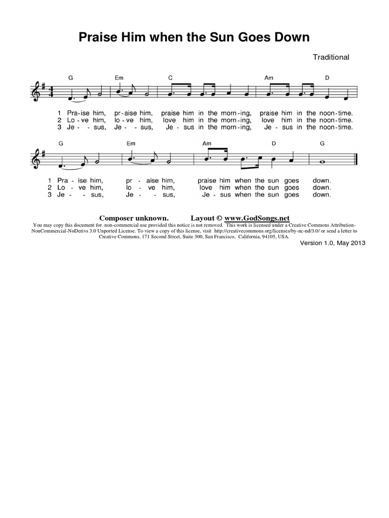 When The Sun Goes Down Ukulele