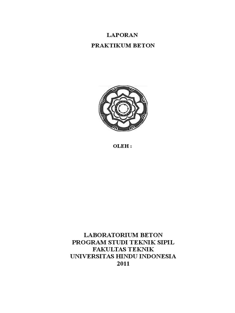 Contoh Laporan Praktikum Beton