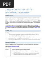 LabVIEW Lab Skills Activity 1