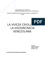 La Viveza Criolla en La Idiosincrasia Venezolana