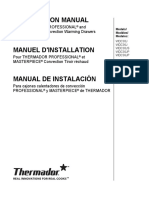 Thermadore Warming Drawer Installation Manual - WDC30/36