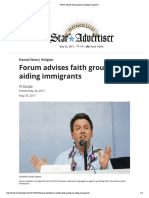 Forum Advises Faith Groups On Aiding Immigrants