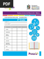 6 Examen 6° PDF