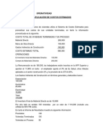 Caso de Aplicación de Costos Estimados