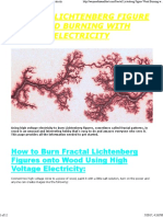 Fractal Lichtenberg Figure Wood Burning With Electricity