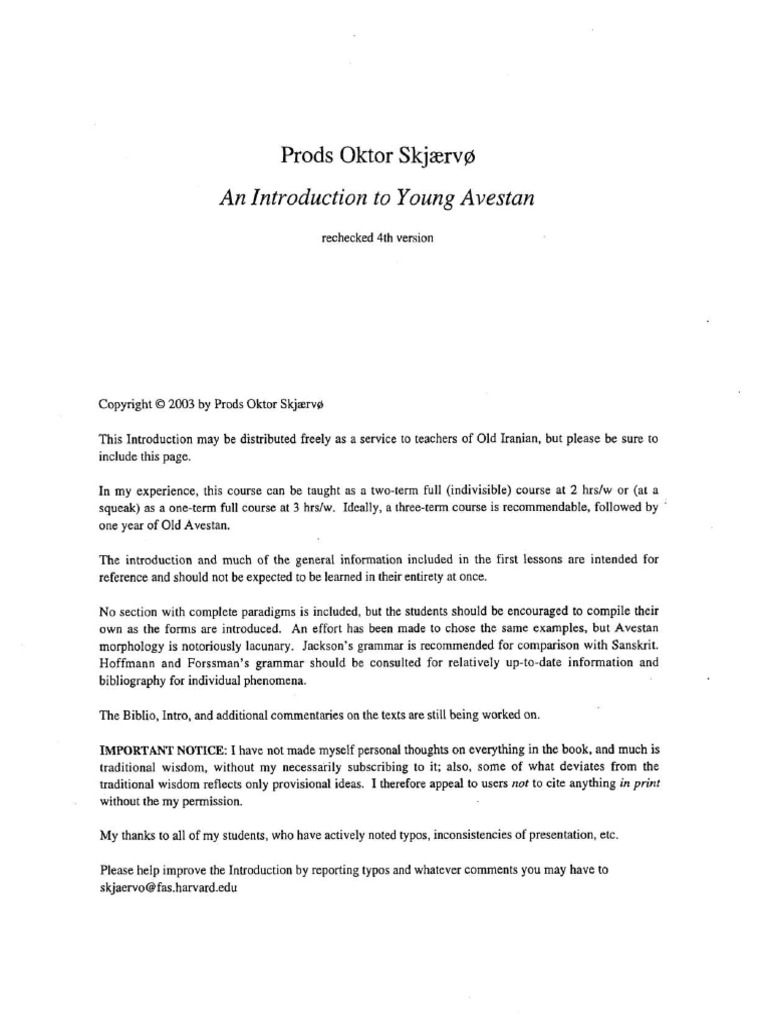 Avestancomplete Pdf Pronoun Consonant
