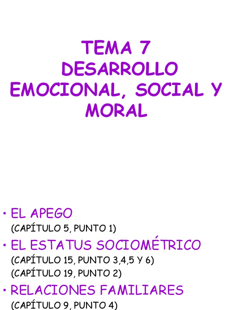 Desarrollo emocional y social en adolescentes | PDF | Teoría de apego ...