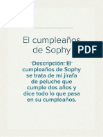 El Cumpleaños de Sophy (Cuento Hecho Por Sofía)