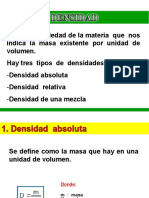 Densidad y Error Absoluto y Relativo