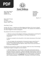 Letter To Mayor Turner 5-25-17