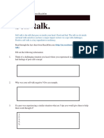 Self-Talk Worksheet Edc3100