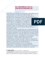 Analisis Del Preambulo de La Constitucion Bolivariana de Venezuela