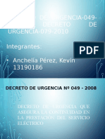 Grupo 6 - Decreto de Urgencia 049-2008 y Decreto de Urgencia 079-2010