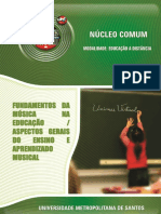 APOSTILA 0621 - Fundamentos Da Musica Na Educação - Aspectos Gerais Do Ensino e Aprendizado Da Música PDF