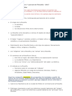 Guía de Temas para 1° Parcial de Filosofía