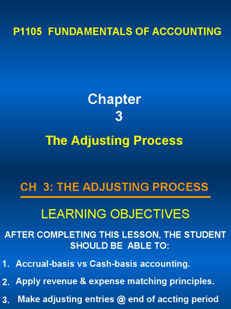 Understanding the Adjusting Process in Accounting | PDF | Deferral ...