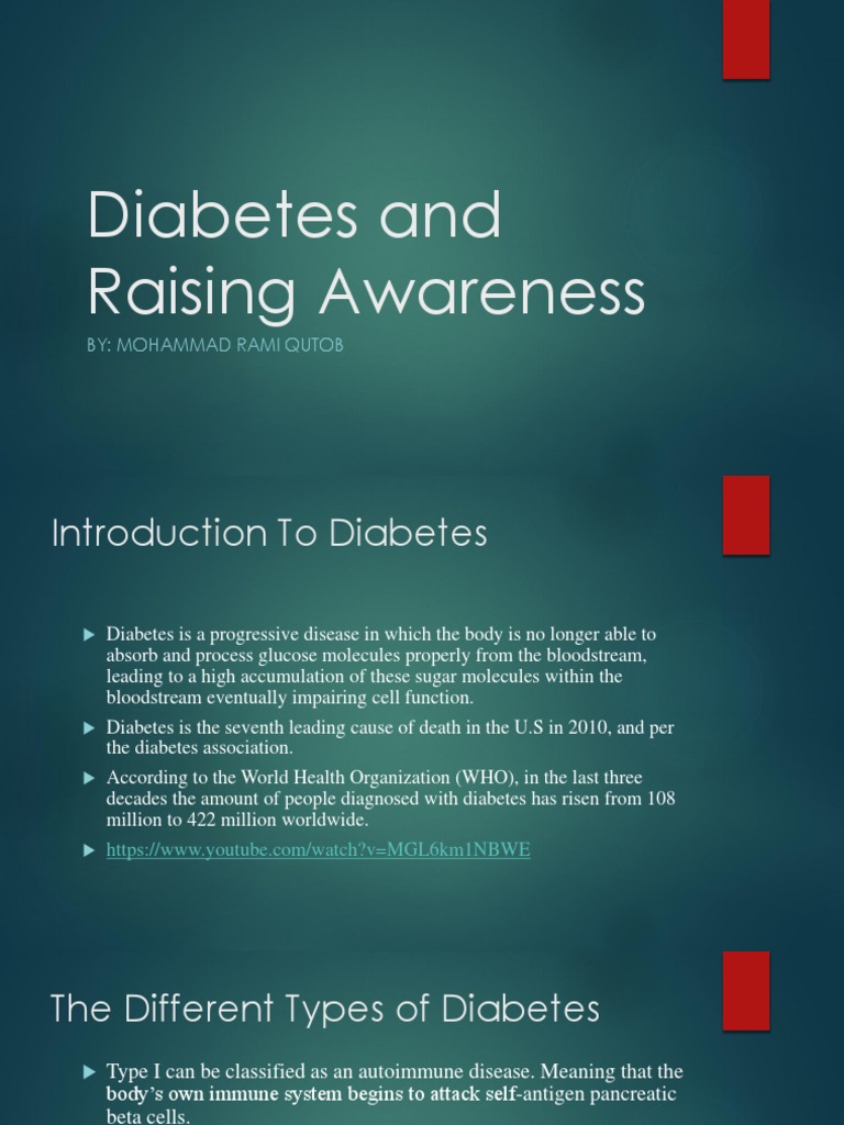 Diabetes and Raising Awareness Powerpoint | PDF | Diabetes Mellitus ...