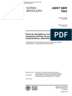 NBR 7503 PB 977 - Ficha de Emergencia para O Transporte de Produtos Perigosos - Caracteristicas E