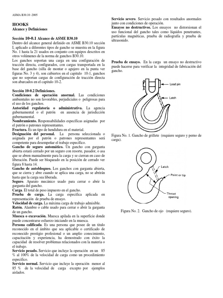 Asme b30 10 2010 hooks esp download free pdf ingenier a mec nica