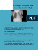 Pediatric X ray urologists, radiologists team up to devise standard protocol for VCUGs