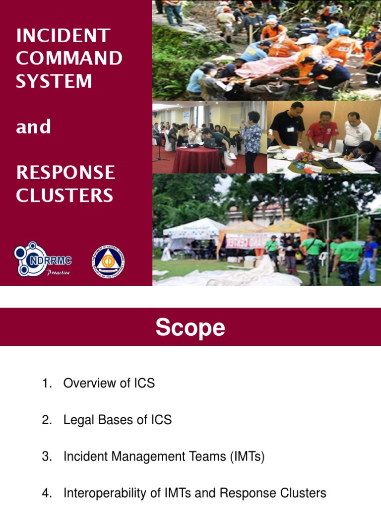 ICS and Response Clusters Overview | PDF | Incident Command System ...