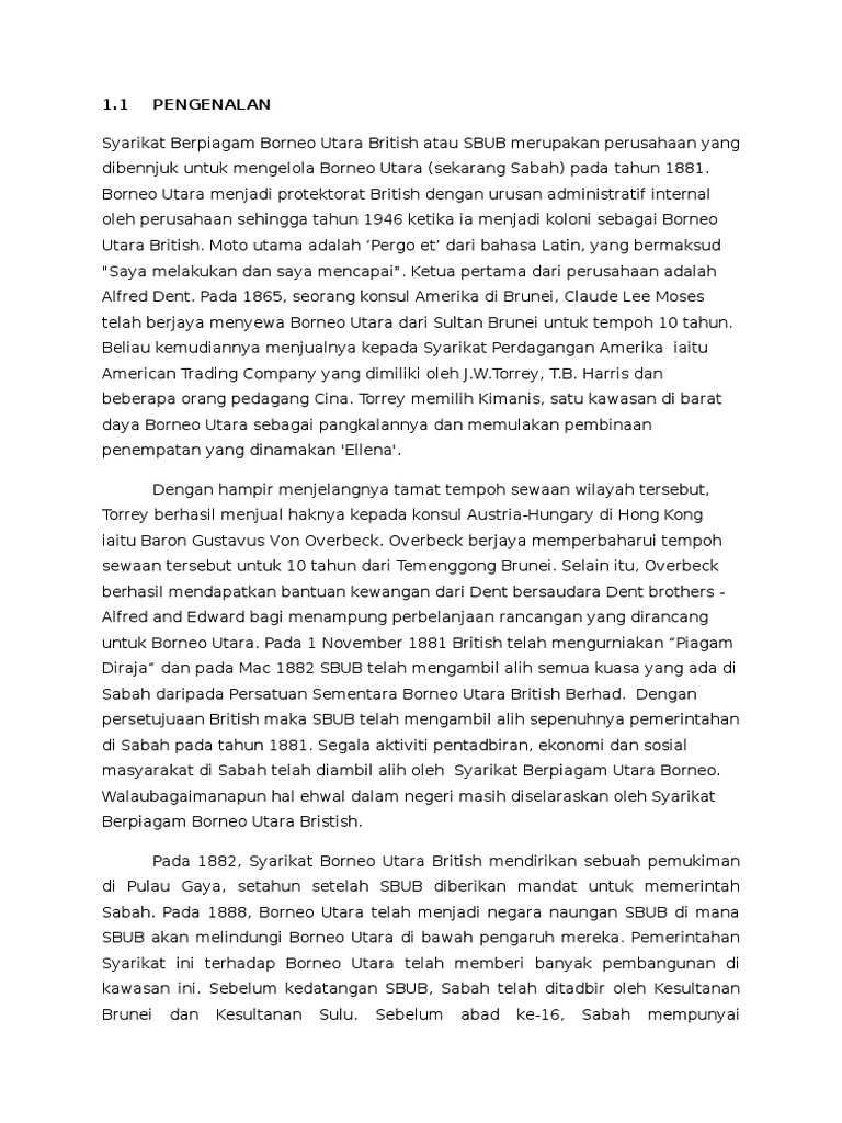 Pembangunan Sbub Di Sabah Pdf
