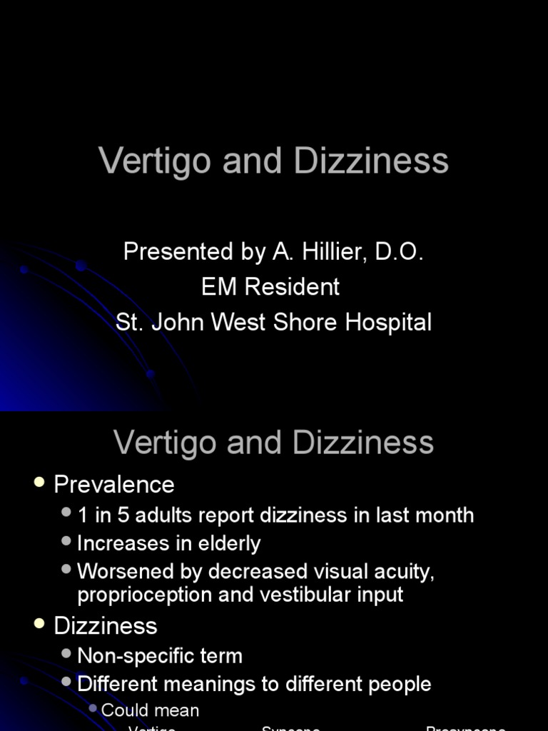 Understanding Vertigo and Dizziness | PDF | Vertigo | Vestibular System