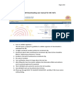 E-AADHAAR Downloading User Manual For CSC VLE's: Page 1 of 2