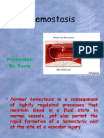 Hemostasis: Presenter-Dr. Sonu