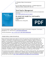 An Empirical Model for Tqm