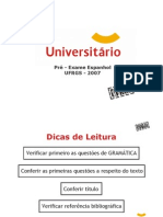 Espanhol - Pré-Vestibular Universitário - UFRGS 2007