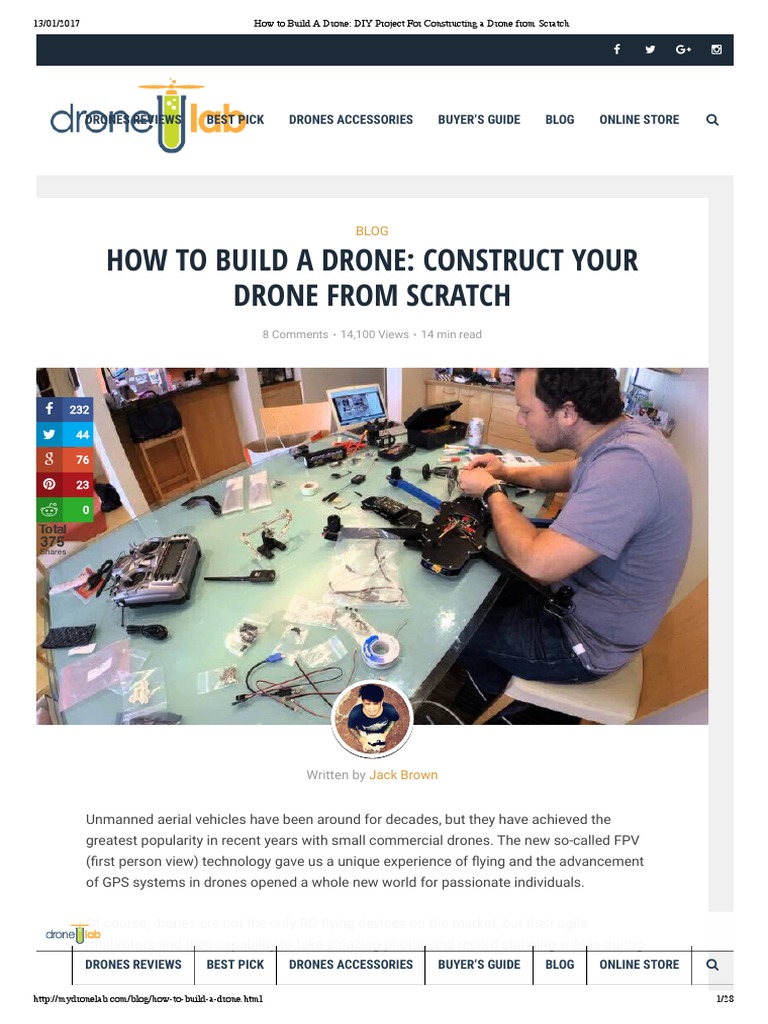 How To Build A Drone - DIY Project For Constructing A Drone From ...