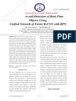 Recognition and Detection of Real-Time Objects Using Unified Network of Faster R-CNN with RPN