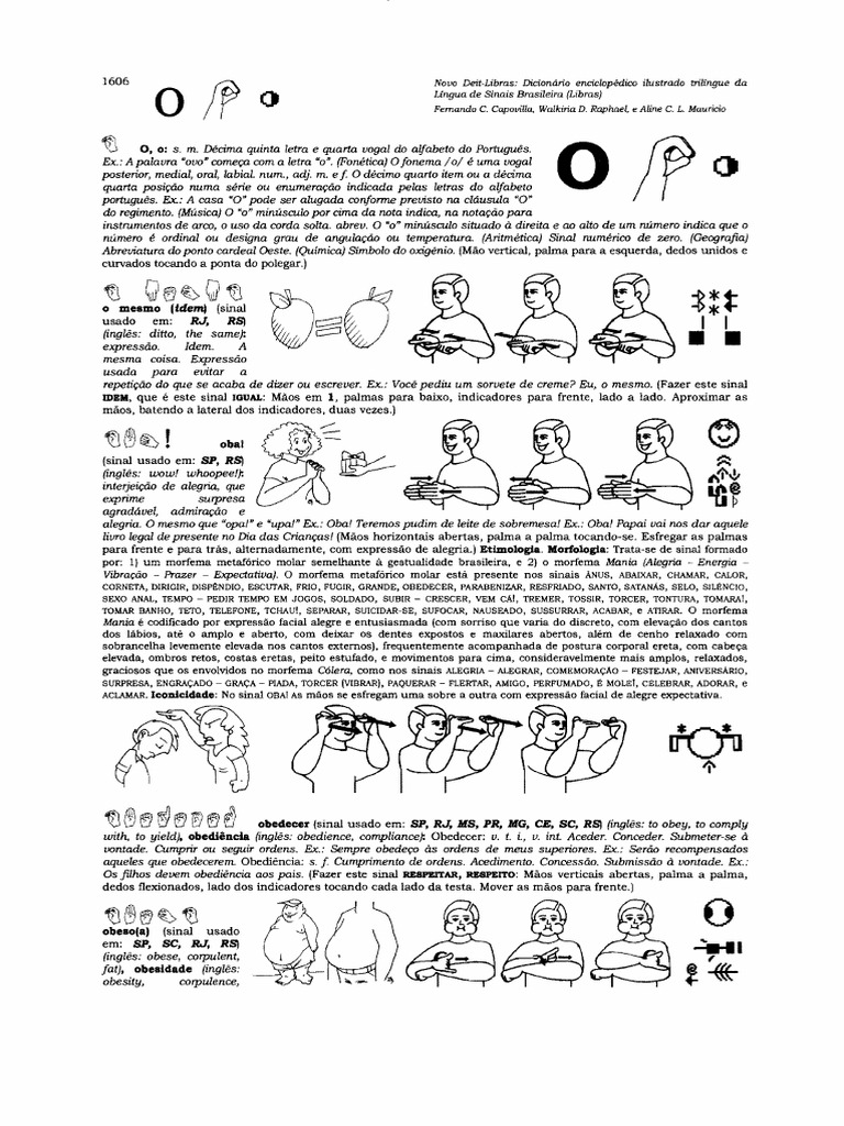 Dicionário Trilíngue Capovilla - LBS, Libras - N | PDF | Optometria ...