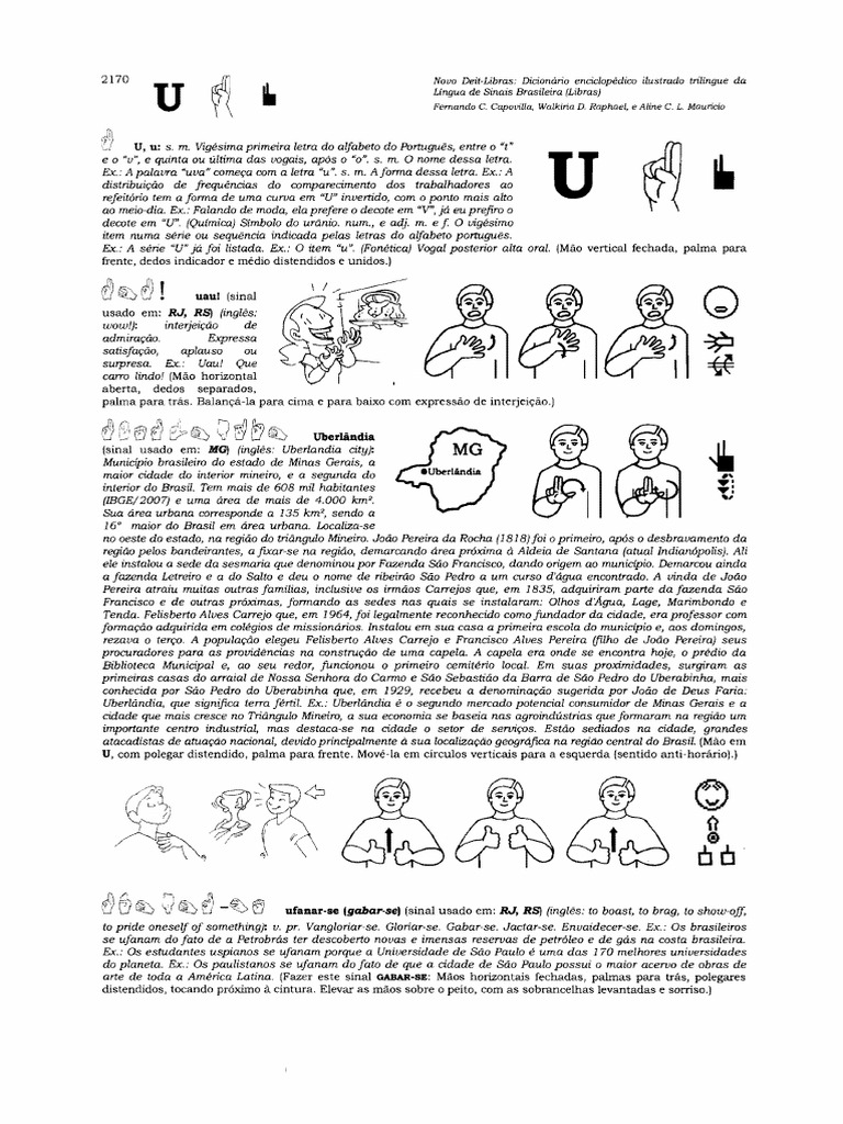 Dicionário Trilíngue Capovilla - LBS, Libras - D, PDF, Linguagem de  sinais