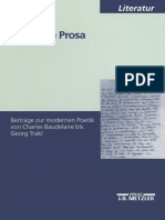 Cornelia Ortlieb (Auth.) - Poetische Prosa - Beiträge Zur Modernen Poetik Von Charles Baudelaire Bis Georg Trakl-J.B. Metzler (2001)