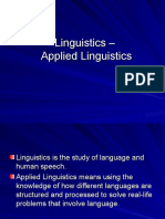 Linguistics – Applied Linguistics
