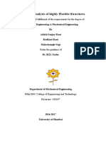 Dynamic Analysis of Highly Flexible Structures.: Submitted in Partial Fulfilment of The Requirements For The Degree of