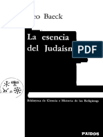 Baeck Leo - La Esencia Del Judaismo PDF