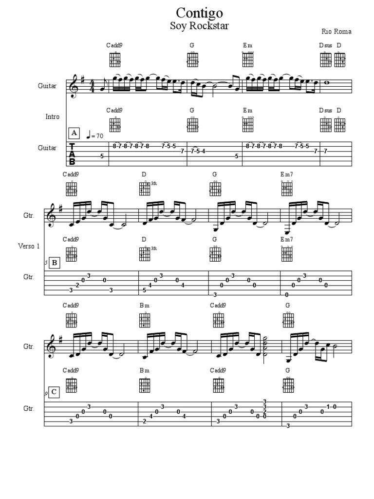 Contigo - Rio Roma PDF | PDF