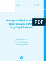 Penerapan Kebijakan Moneter DLM Kerangka Inflasi