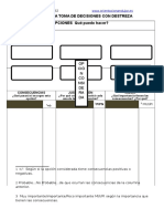 Documento de Rutina de Pensamiento Matriz Para Toma de Decisiones Con Destreza Editable