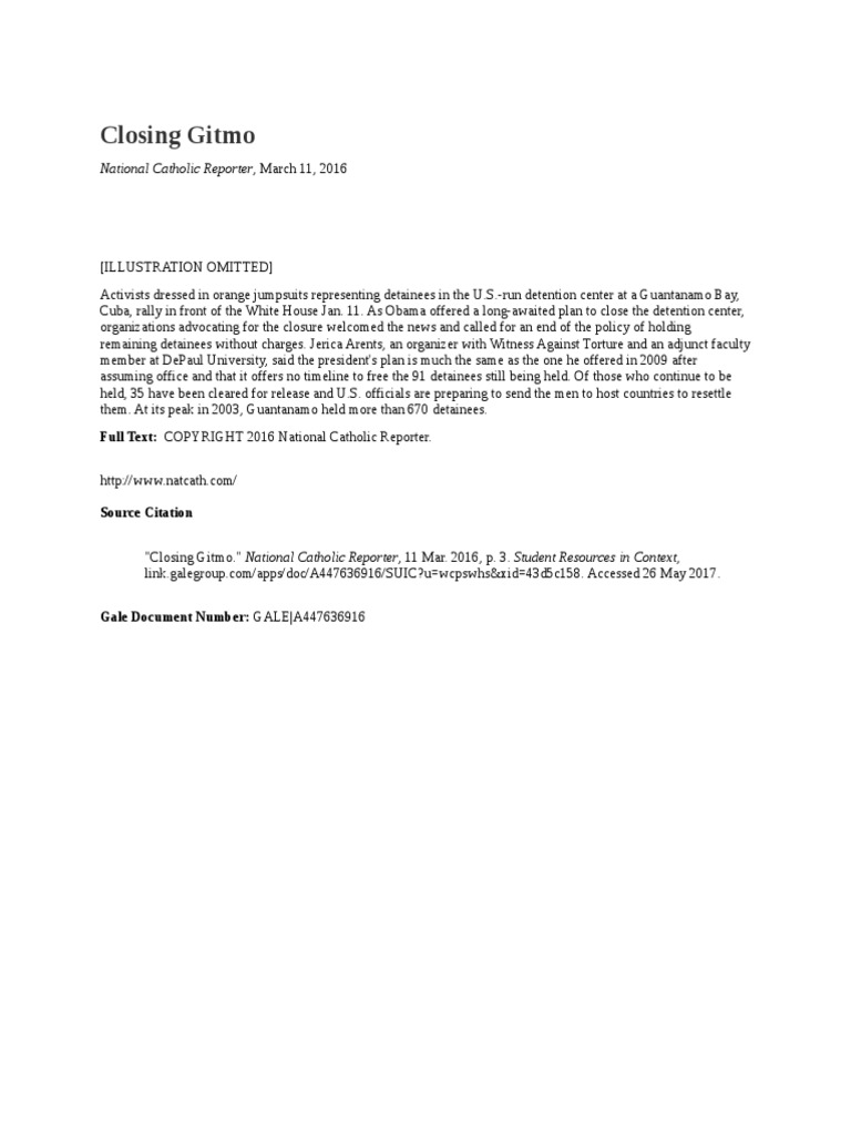 Closinggitmo | PDF | Politics | Social Science