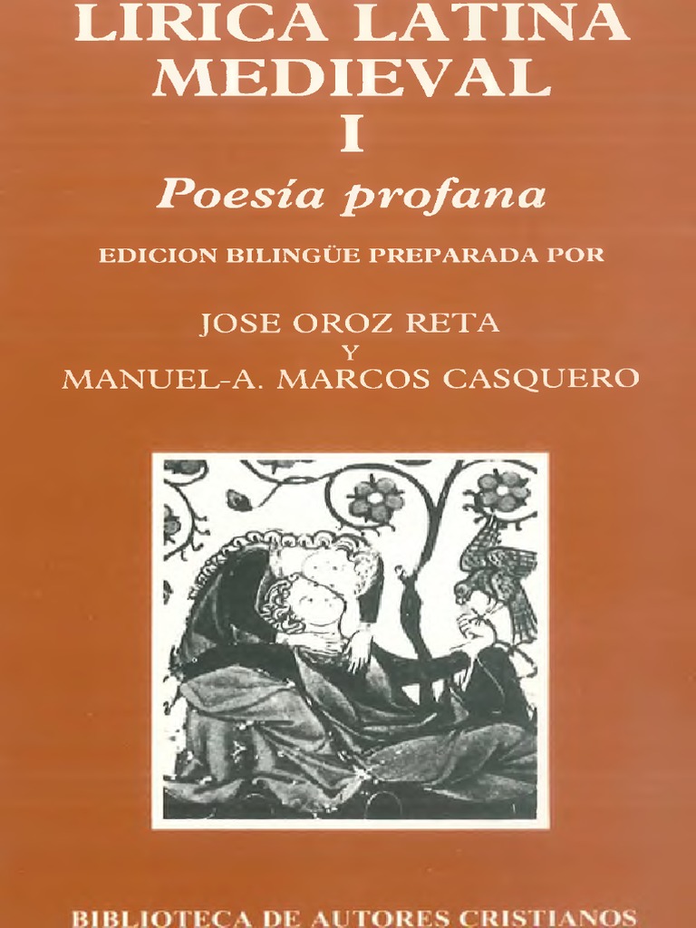 Lirica Latina Medieval i Poesia Profana Poesía